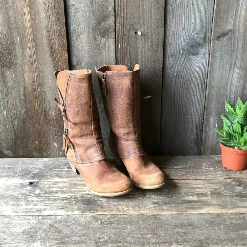 Alma | Bota Vintage De Media Caña