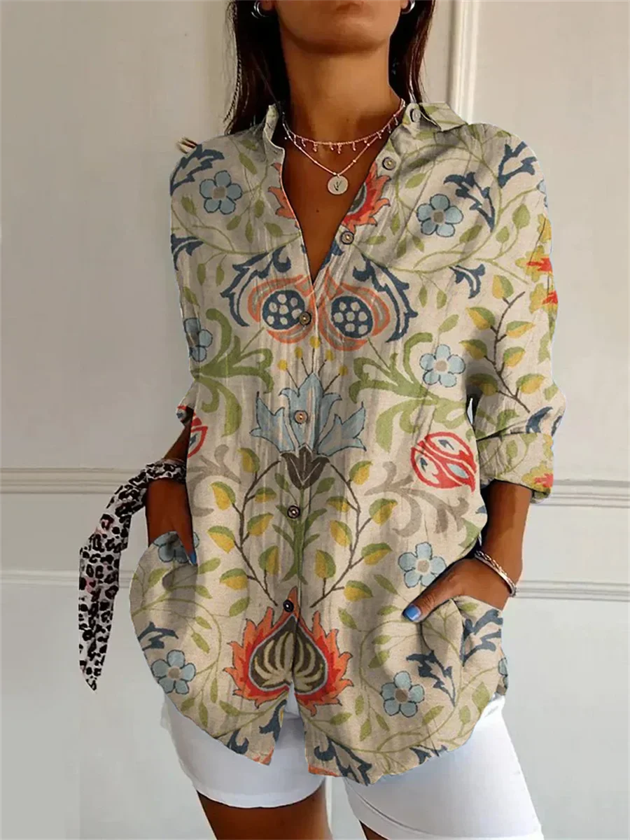 Sophie | Camisa Estampada De Manga Tres Cuartos