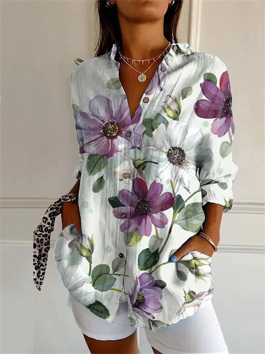Sophie | Camisa Estampada De Manga Tres Cuartos