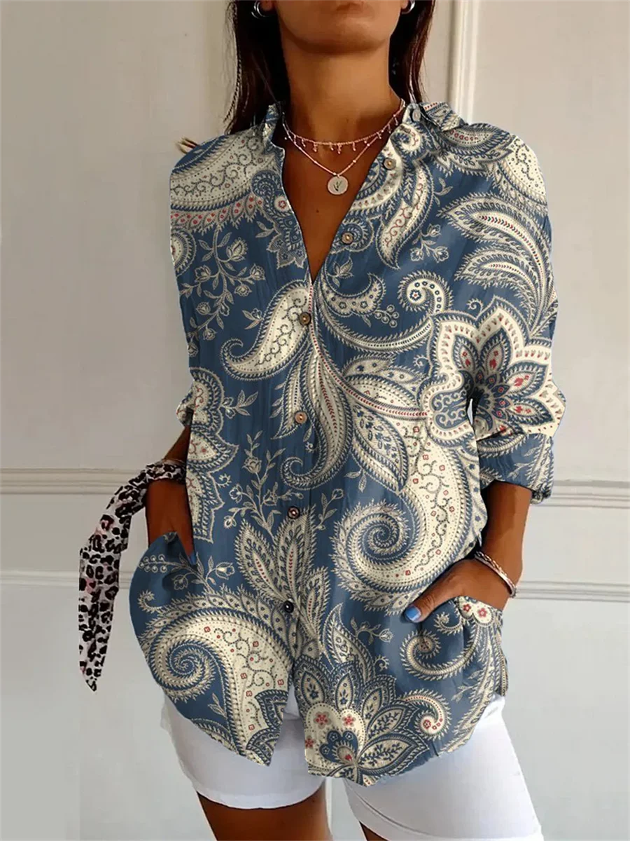 Sophie | Camisa Estampada De Manga Tres Cuartos