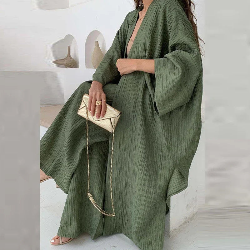 Elena | Conjunto Elegante De Top Y Pantalón Fluido