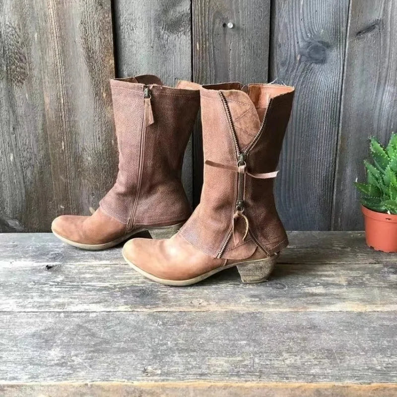 Alma | Bota Vintage De Media Caña
