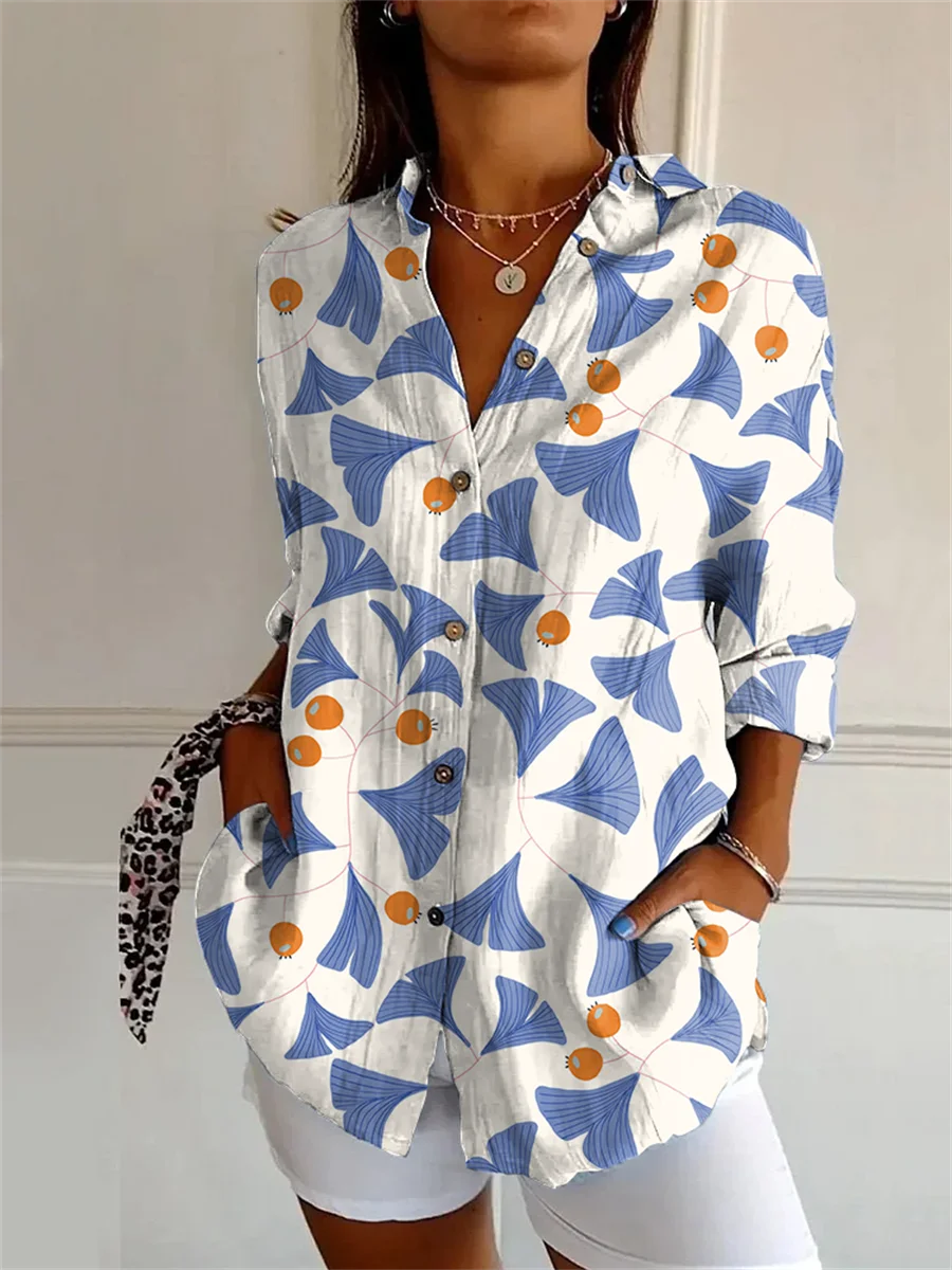 Sophie | Camisa Estampada De Manga Tres Cuartos