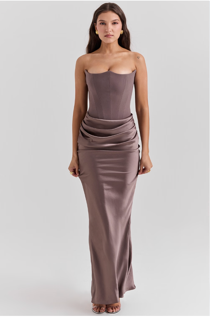 Shayla | Vestido Largo Con Corsé De Estilo Elegante