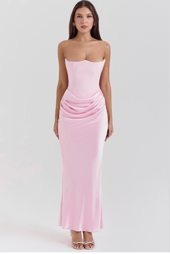Shayla | Vestido Largo Con Corsé De Estilo Elegante