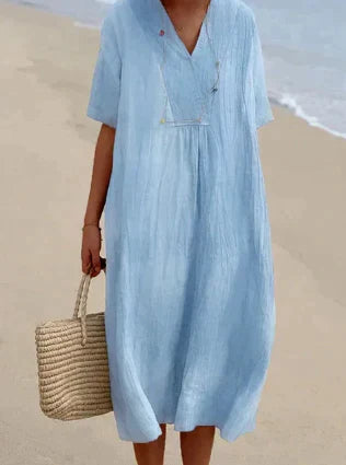 Livana | Vestido De Lino Ligero Para Un Look De Verano Sin Esfuerzo