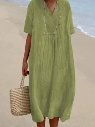 Livana | Vestido De Lino Ligero Para Un Look De Verano Sin Esfuerzo