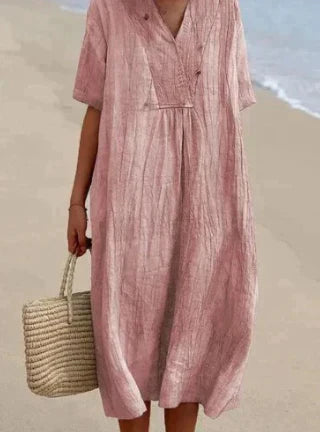 Livana | Vestido De Lino Ligero Para Un Look De Verano Sin Esfuerzo