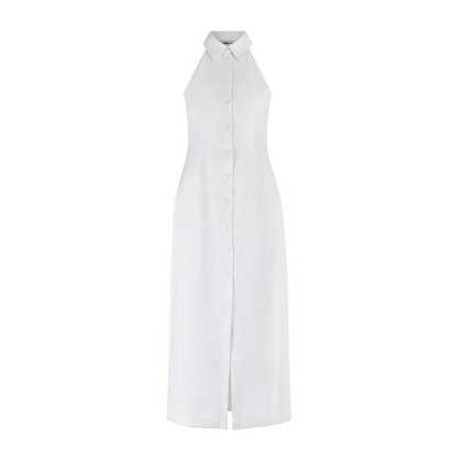 Aava | Vestido Maxi Elegante Sin Mangas Con Cuello En V Profundo