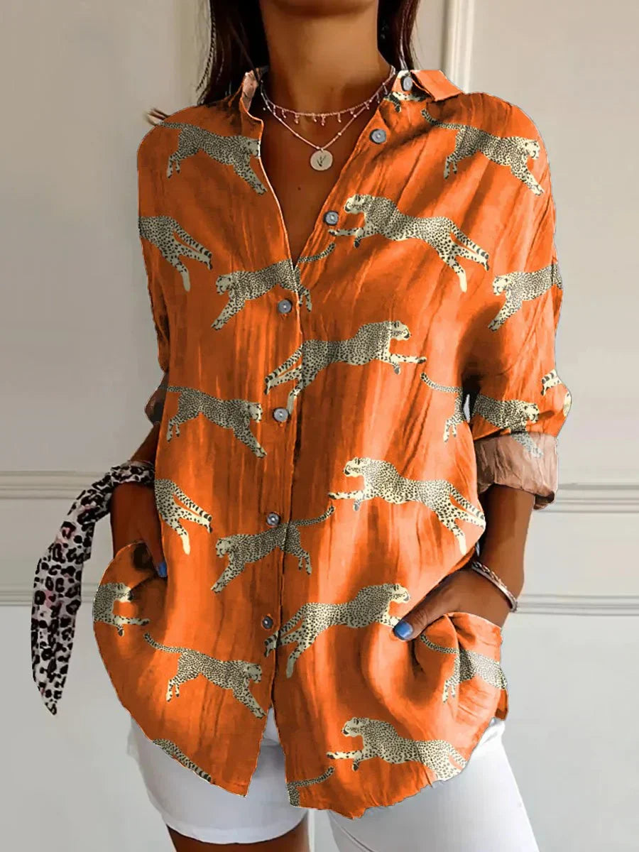 Sophie | Camisa Estampada De Manga Tres Cuartos
