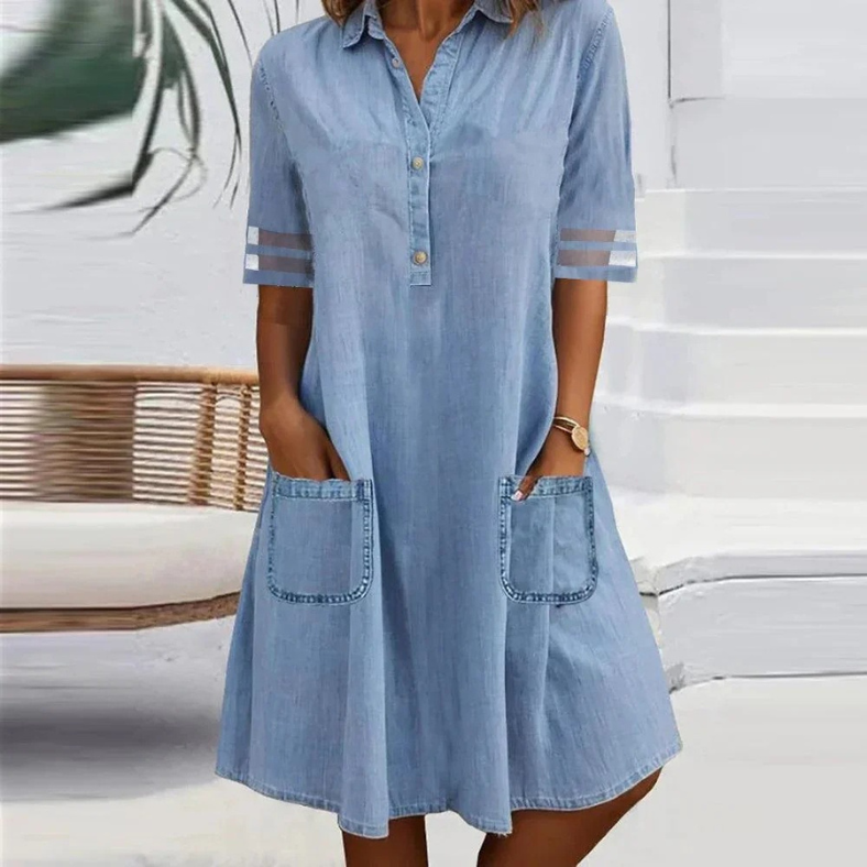 Jill | Minivestido Vaquero Casual Con Bolsillos
