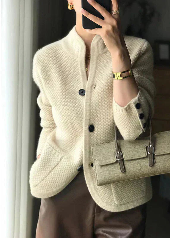 Elena | Chaqueta De Punto De Mezcla De Lana Con Botones