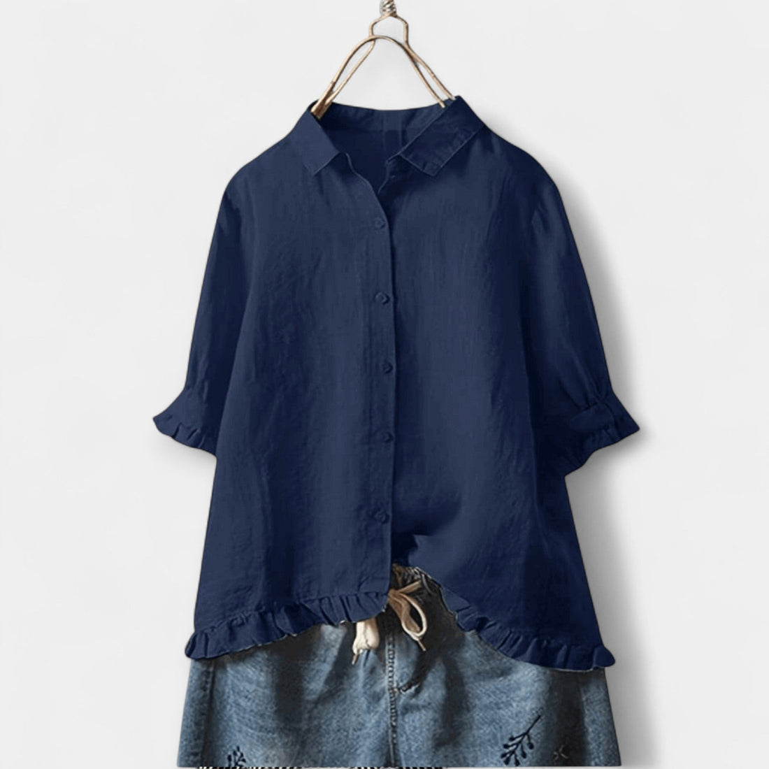 Elsa | Camisa Clásica De Algodón Y Lino