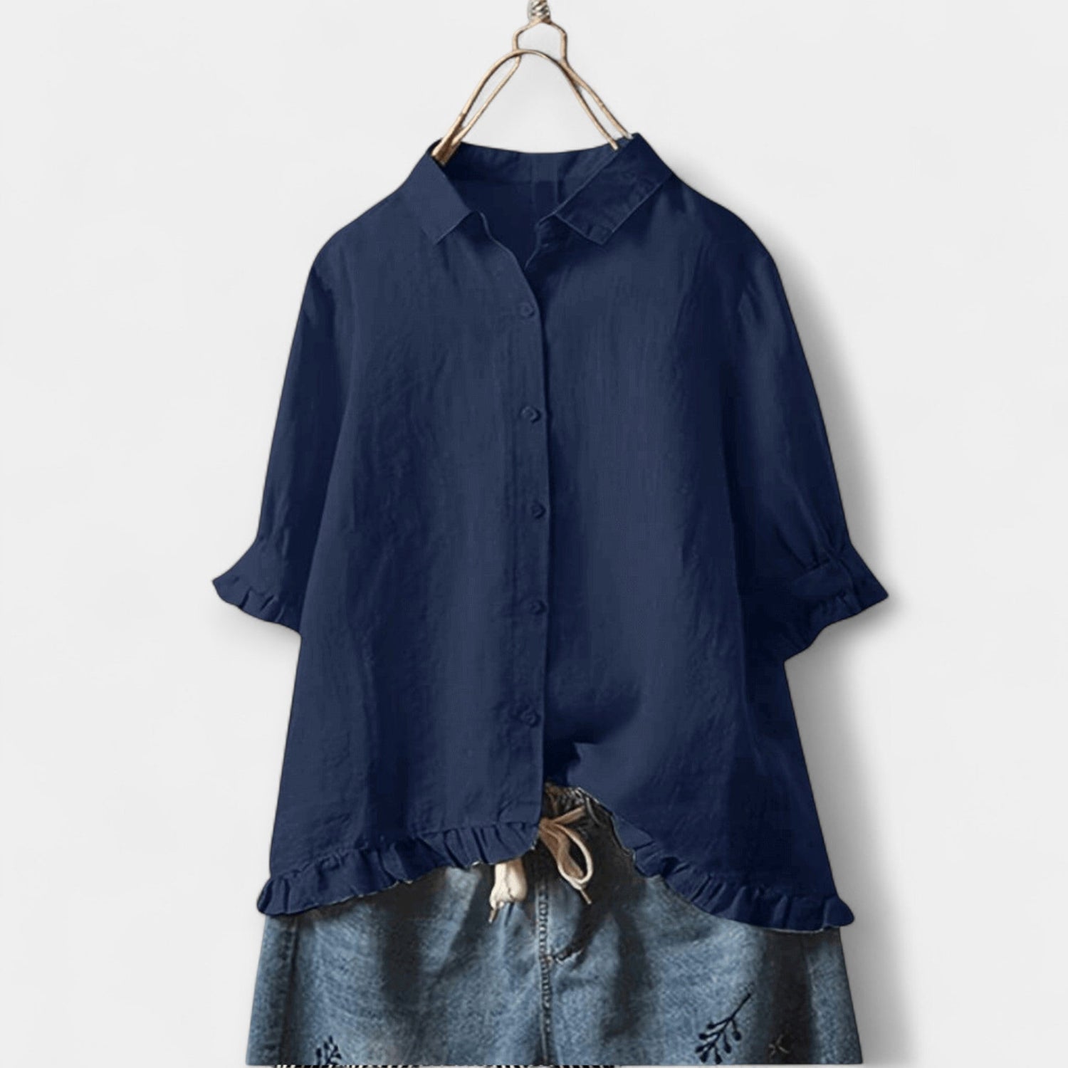 Elsa | Camisa Clásica De Algodón Y Lino