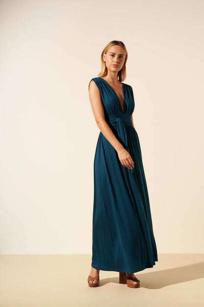 Valeria | Vestido Largo Con Espalda Descubierta Y Caída Ligera