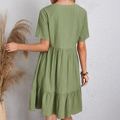 Sofía | Vestido Casual Fluido Con Lazo En La Cintura