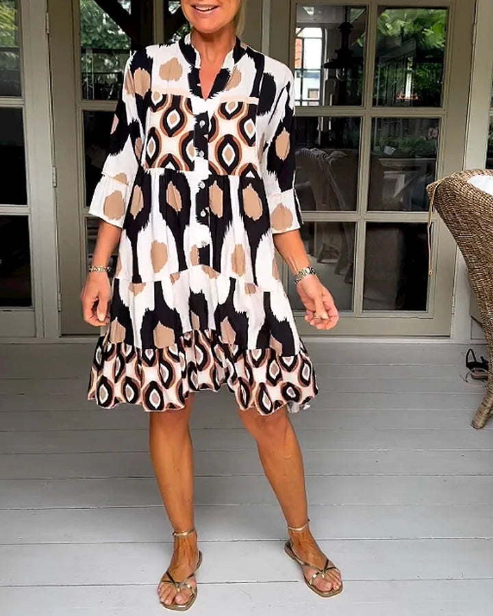 Elena Luz | Vestido De Verano Ligero Y Elegante Con Estampado Único Para Mujer