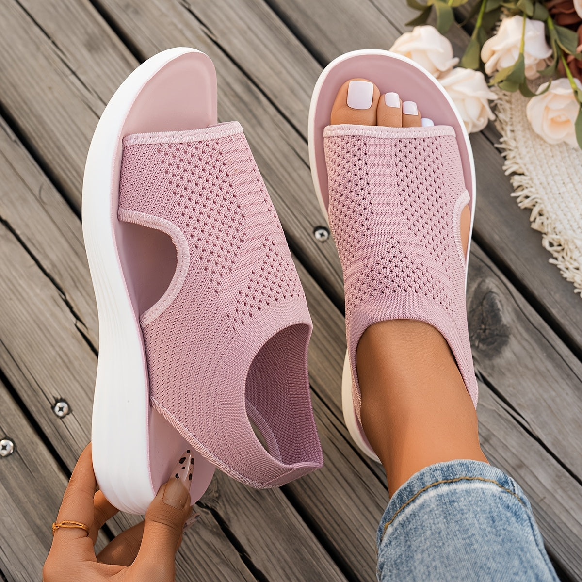 Airva | Sandalias Ligeras Ligadas Con Soporte De Arco Para Mujer