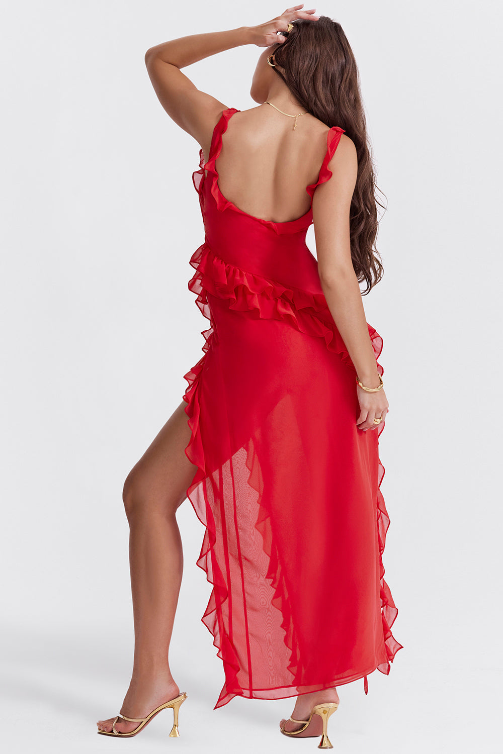 Arielle | Vestido Maxi Con Volantes Elegantes