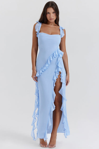 Arielle | Vestido Maxi Con Volantes Elegantes