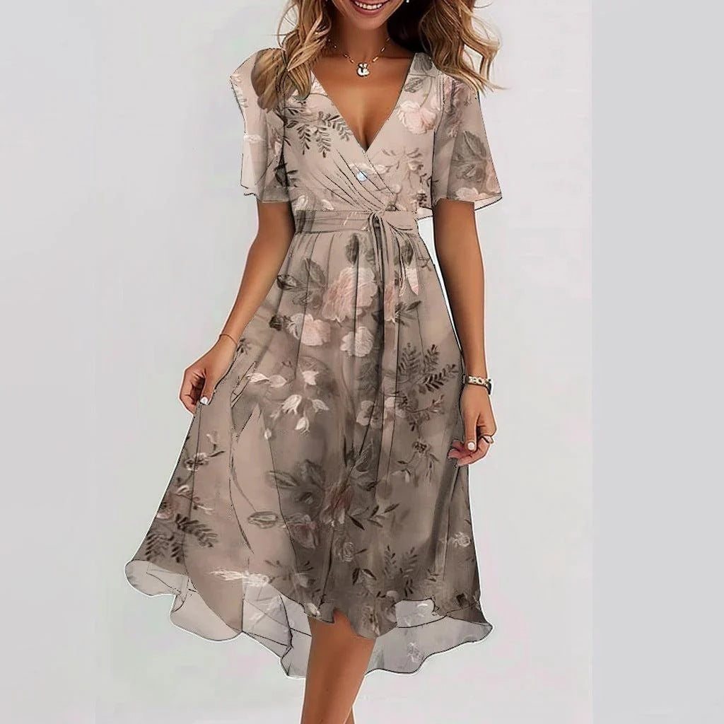 Lina | Vestido Elegante Con Mangas Cortas