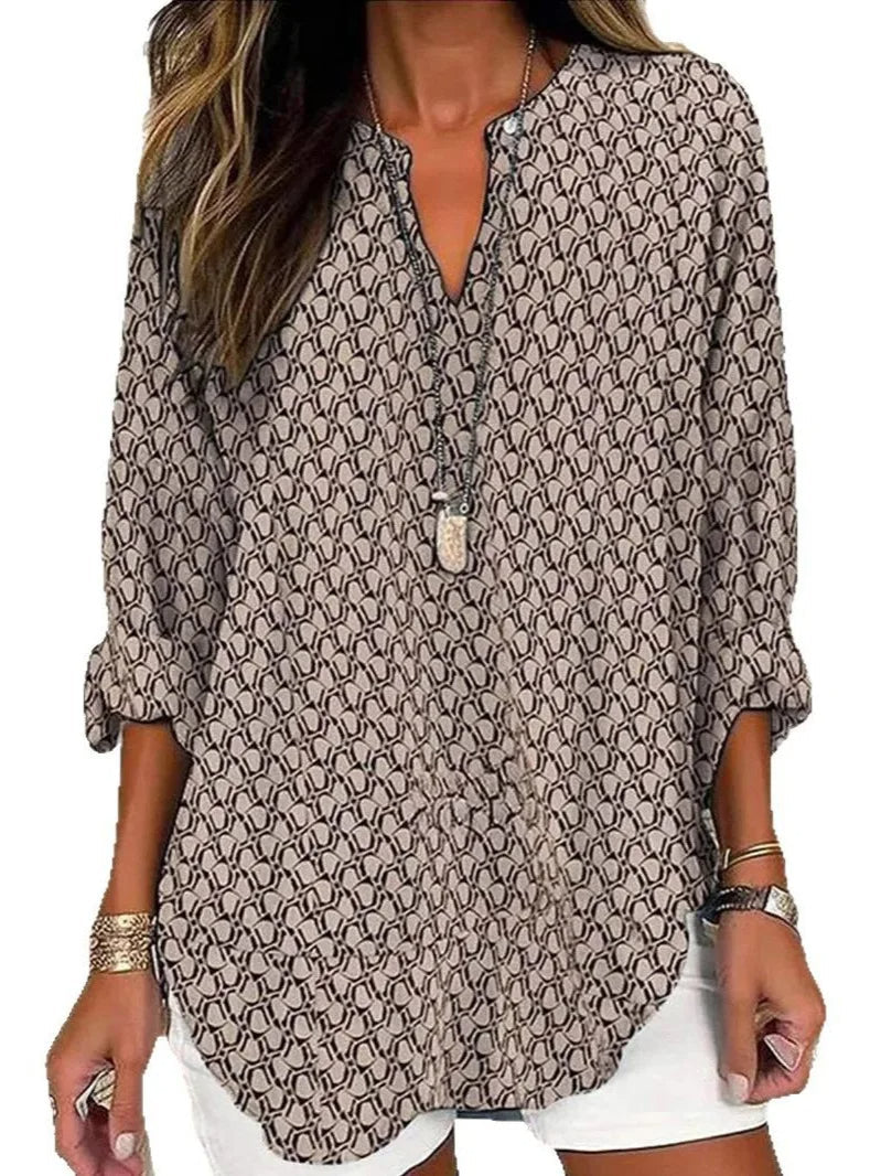 Eliara | Blusa Túnica Fluida De Manga Larga Para Mujer