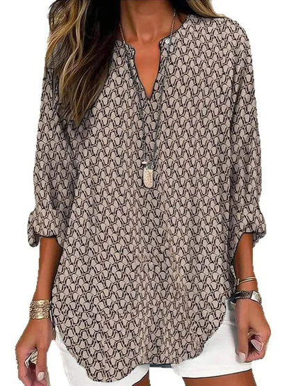 Eliara | Blusa Túnica Fluida De Manga Larga Para Mujer