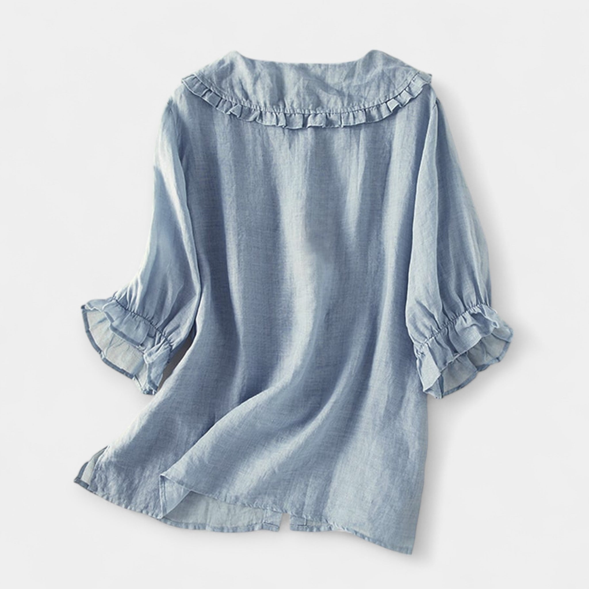 Linnea | Camisa De Lino Con Volantes Sutiles