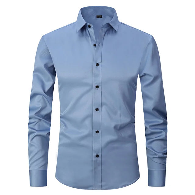 Mateo | Camisa De Vestir Corte Ajustado Para Hombre Mangas Largas