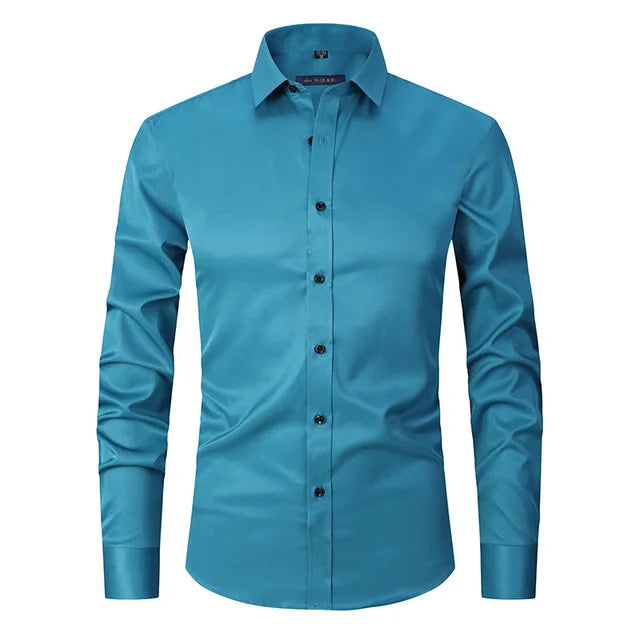 Mateo | Camisa De Vestir Corte Ajustado Para Hombre Mangas Largas