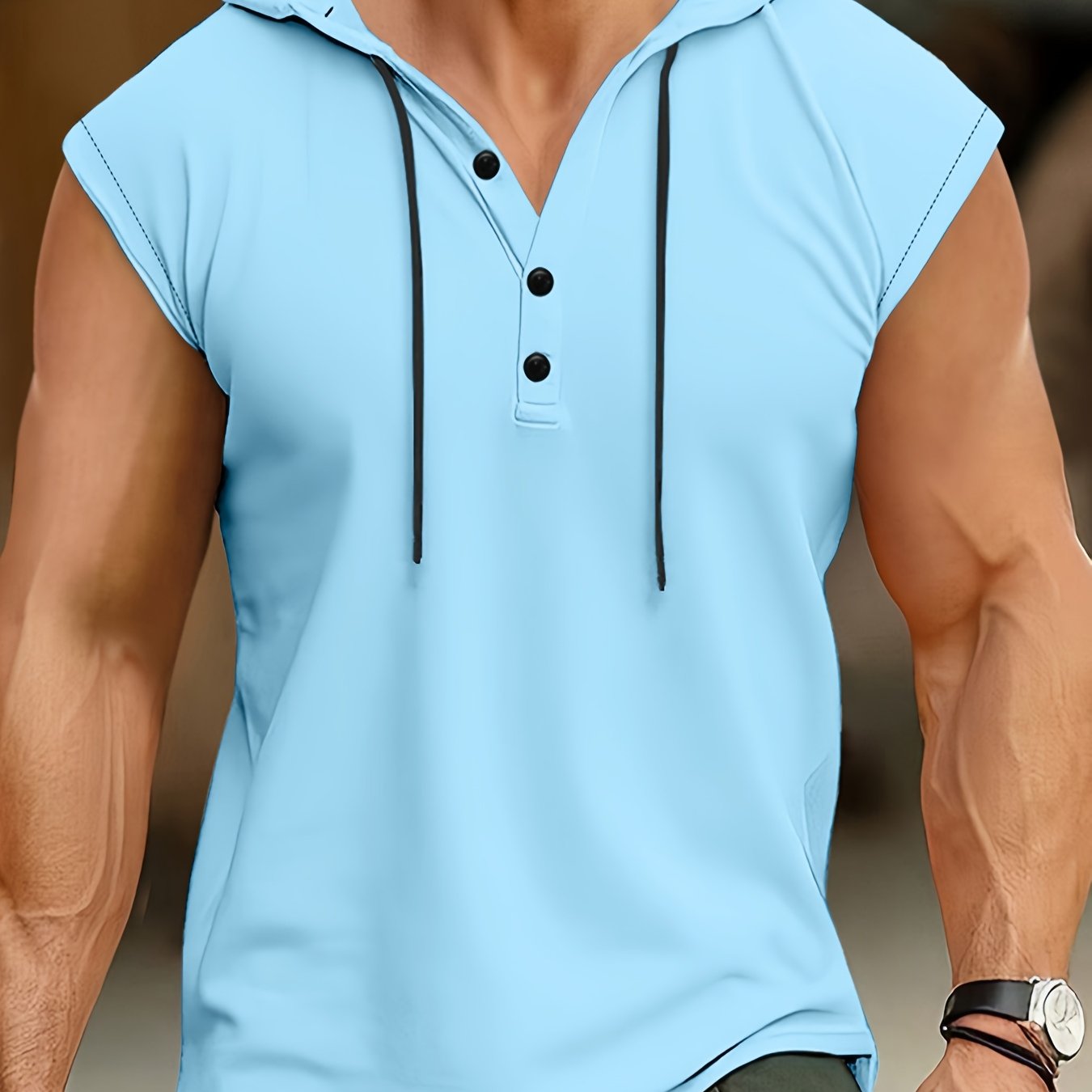 Acton | Camisa Sin Mangas Con Capucha Y Tejido Transpirable Para Hombre