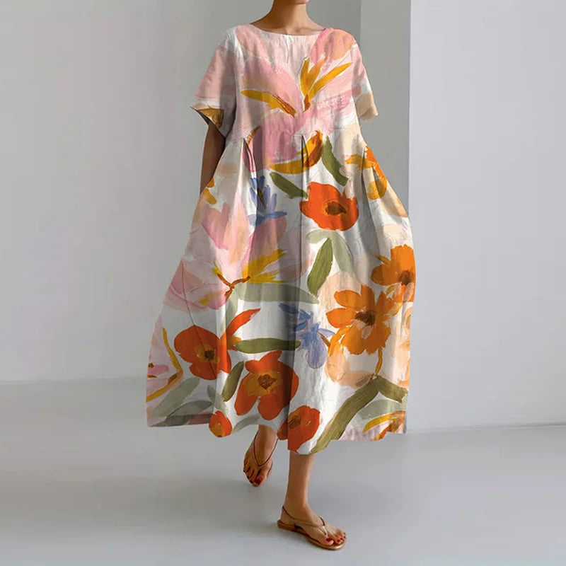 Lea | Vestido Floral Con Escote En V