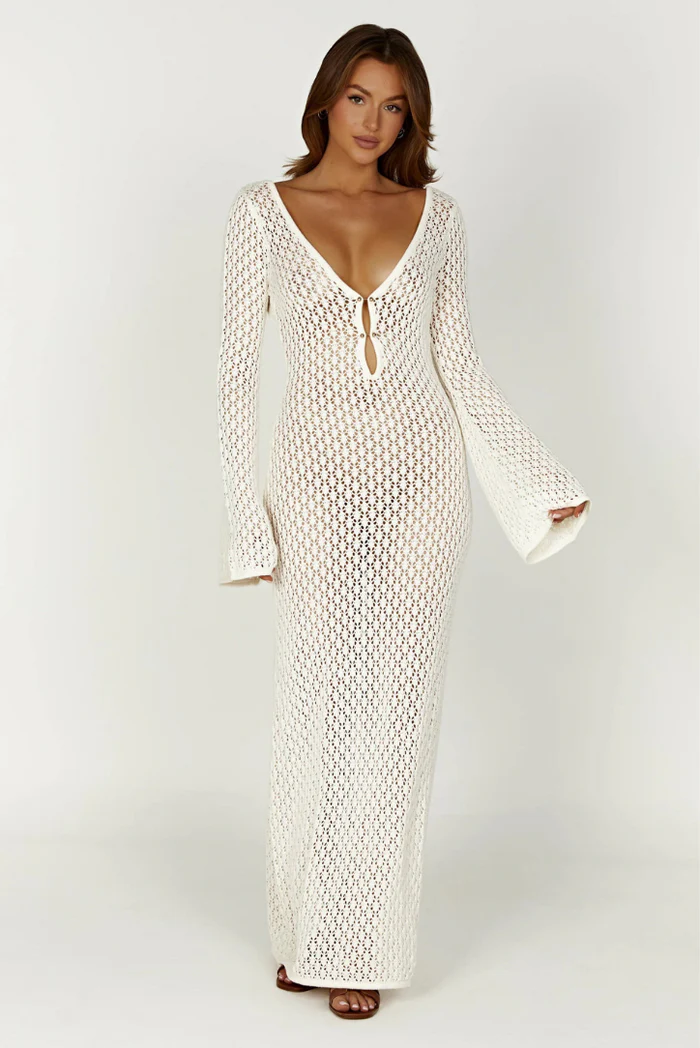 Kiara | Vestido Elegante De Crochet