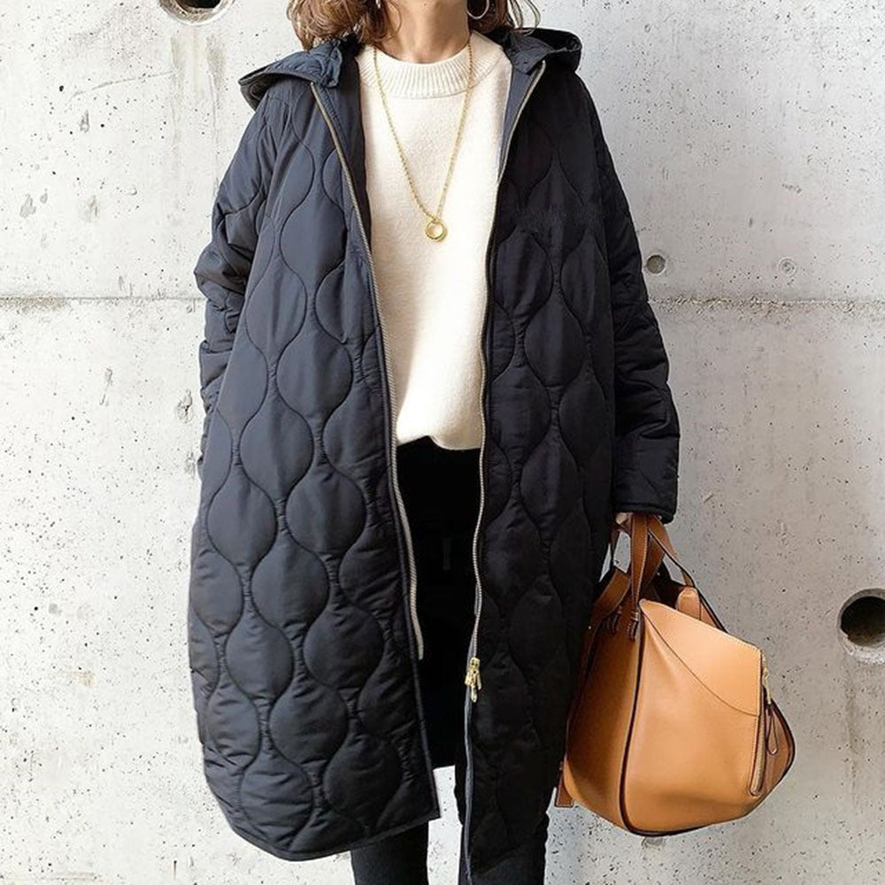 Paula | Abrigo Oversized De Rombos Con Capucha