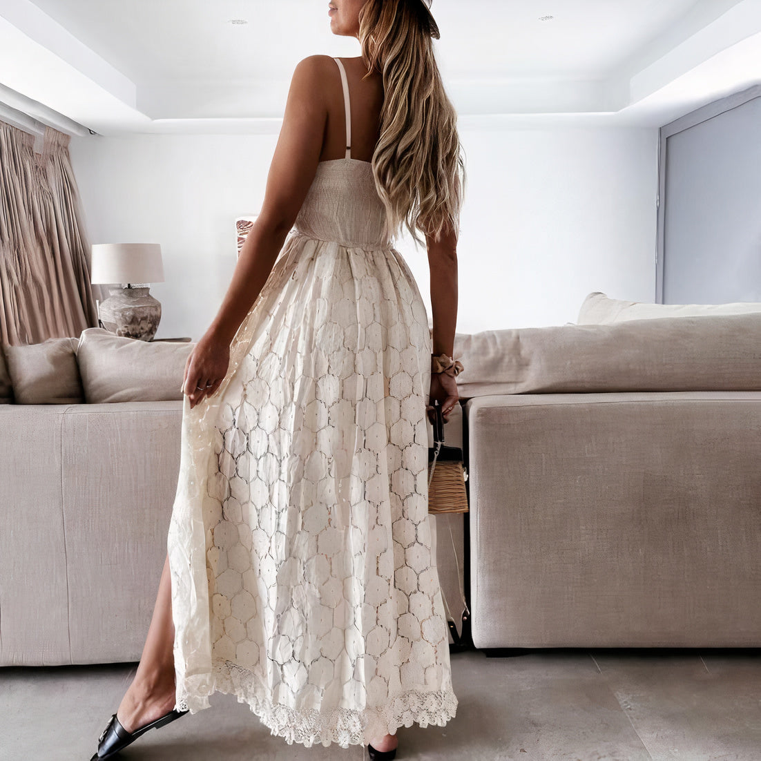 Adie | Vestido Mini Ligero De Mujer Con Escote En V Y Estilo Veraniego