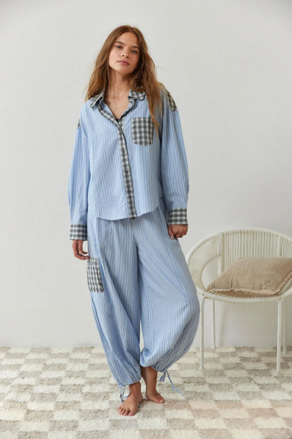 Cosycotton | Conjunto De Pijama De Dos Piezas En Algodón Suave Y Elástico
