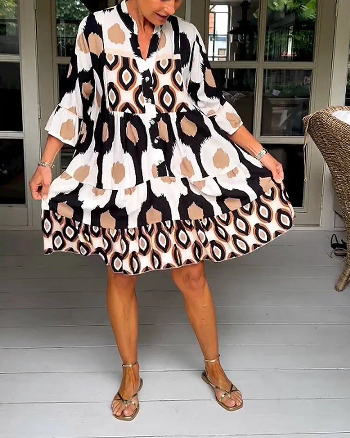 Elena Luz | Vestido De Verano Ligero Y Elegante Con Estampado Único Para Mujer