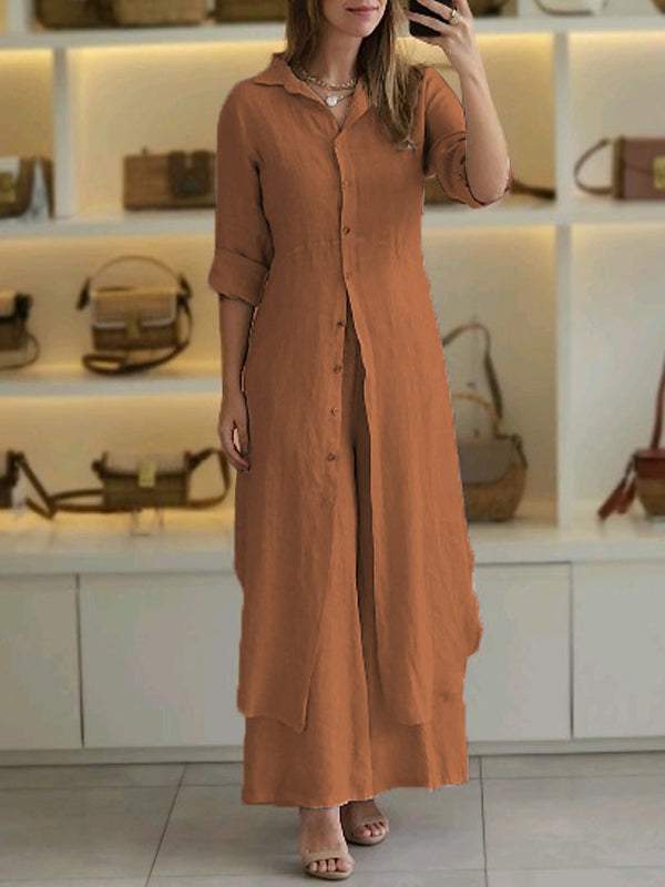 Odett | Conjunto De Lino Mujer Casual Chic