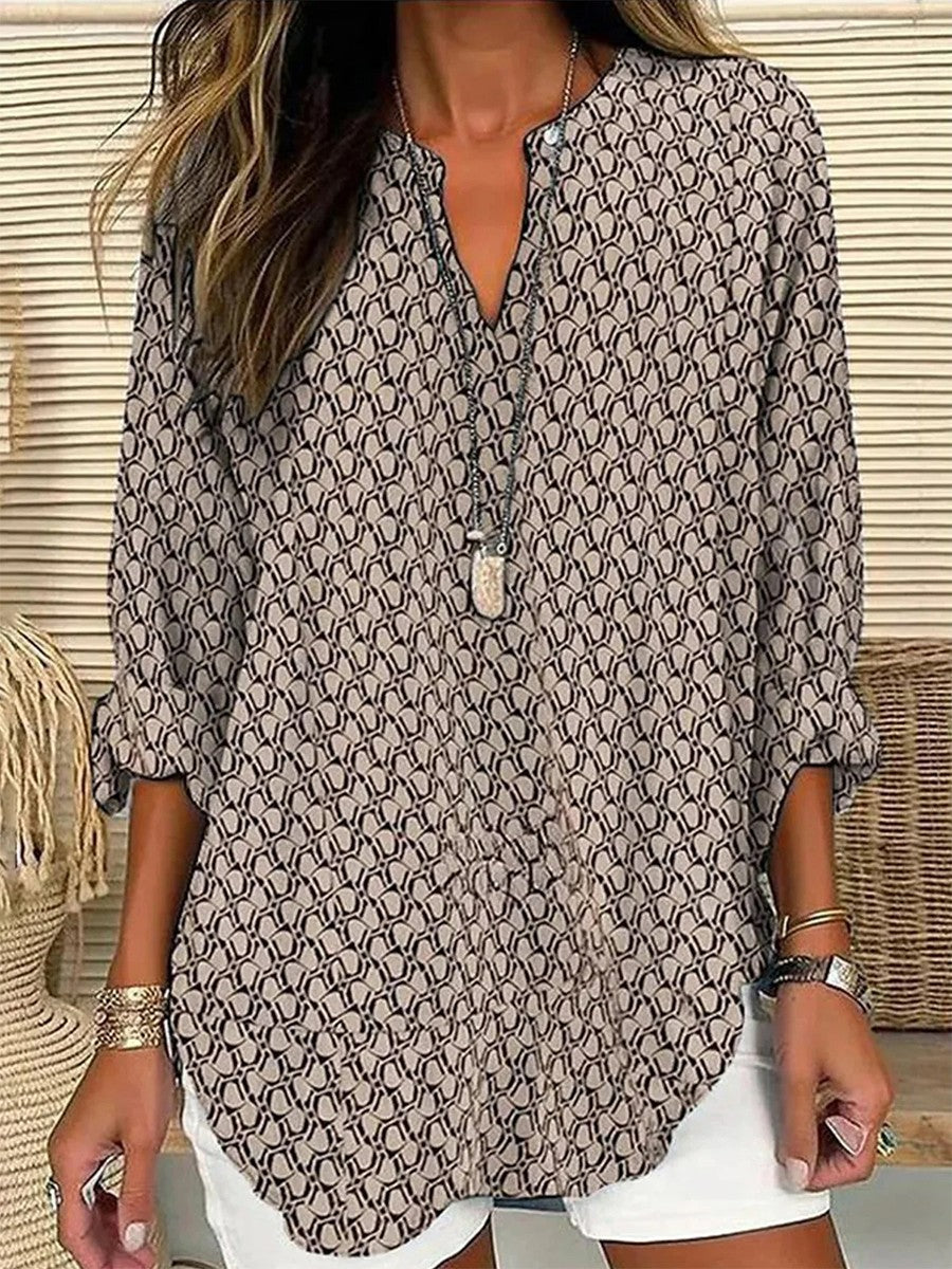 Eliara | Blusa Túnica Fluida De Manga Larga Para Mujer