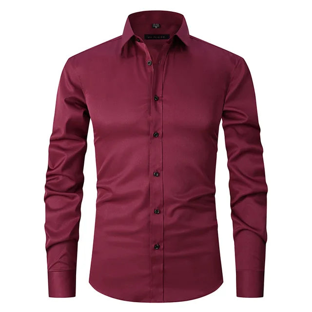 Mateo | Camisa De Vestir Corte Ajustado Para Hombre Mangas Largas