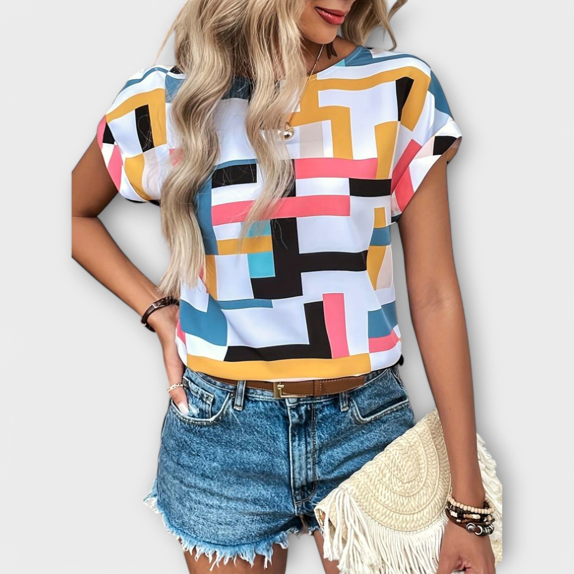 Chloe | Blusa Manga Corta Elegante