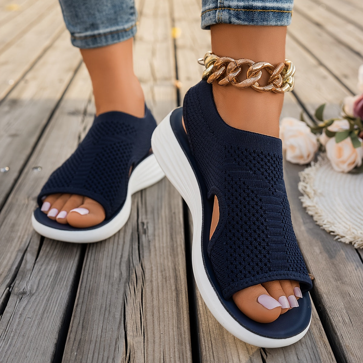 Airva | Sandalias Ligeras Ligadas Con Soporte De Arco Para Mujer