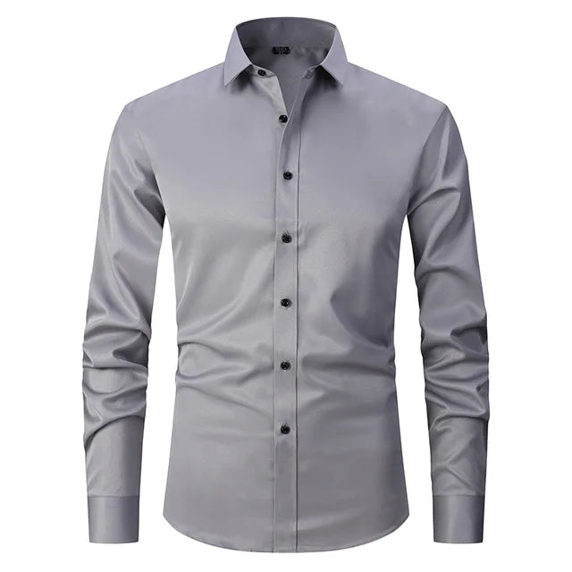 Mateo | Camisa De Vestir Corte Ajustado Para Hombre Mangas Largas