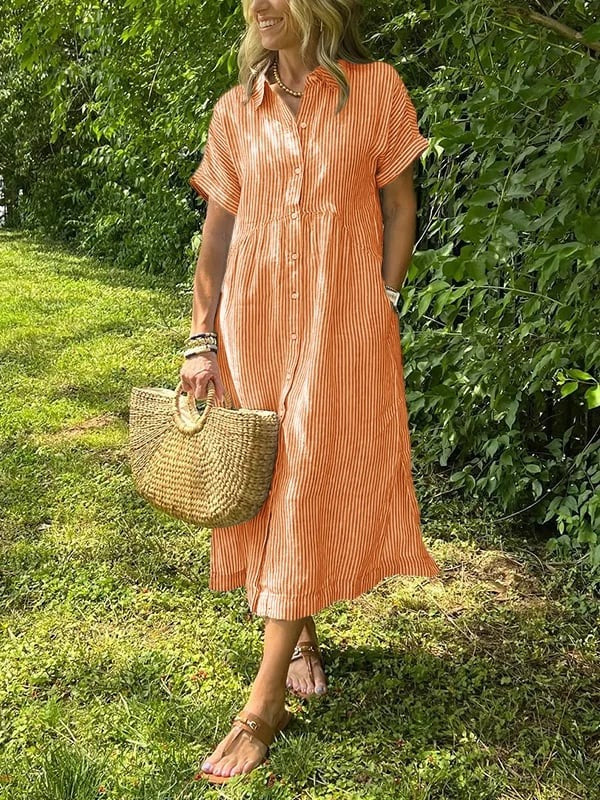 Angela | Vestido Ligero De Rayas