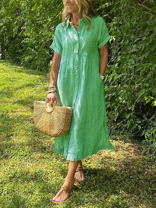 Angela | Vestido Ligero De Rayas
