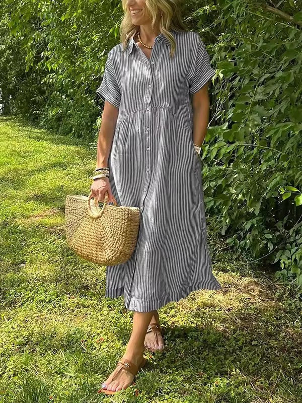 Angela | Vestido Ligero De Rayas