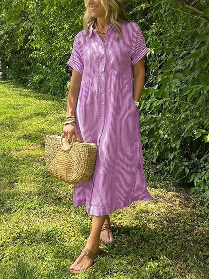 Angela | Vestido Ligero De Rayas