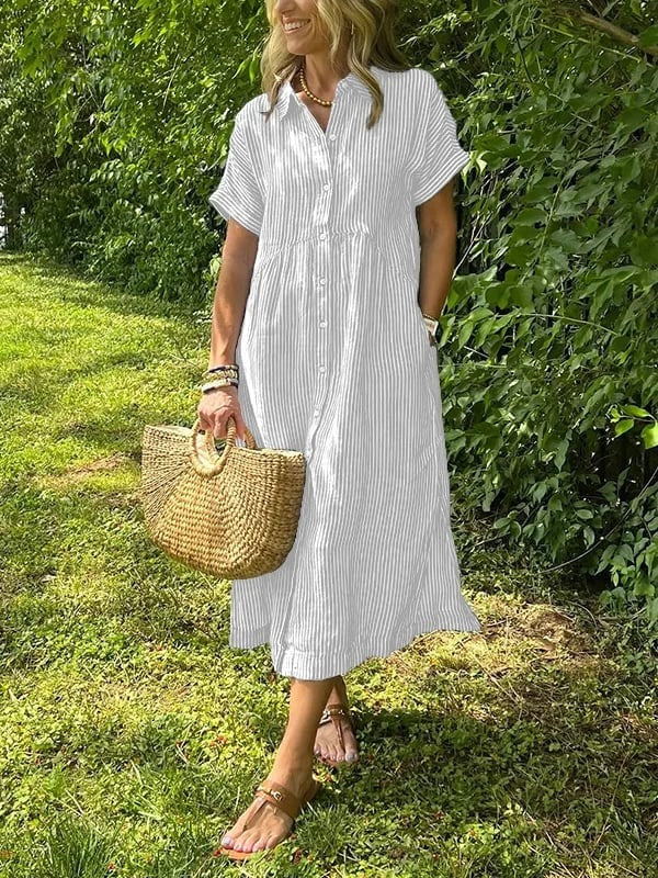 Angela | Vestido Ligero De Rayas