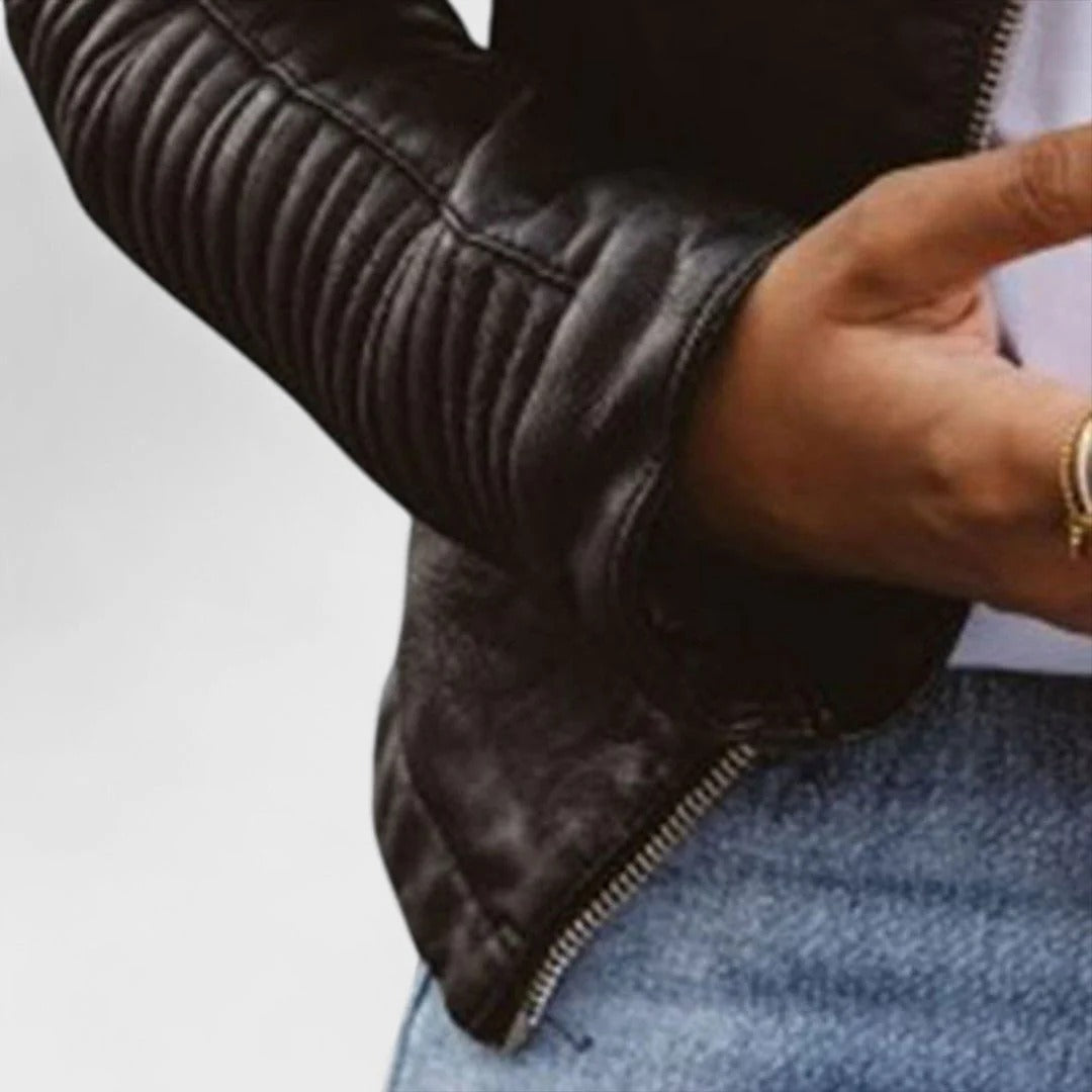 Sabrina | Chaqueta De Cuero Elegante