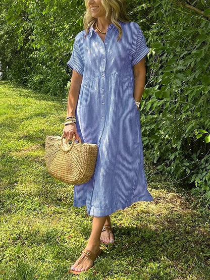 Angela | Vestido Ligero De Rayas